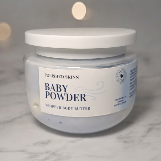 baby powder body butter 🩵